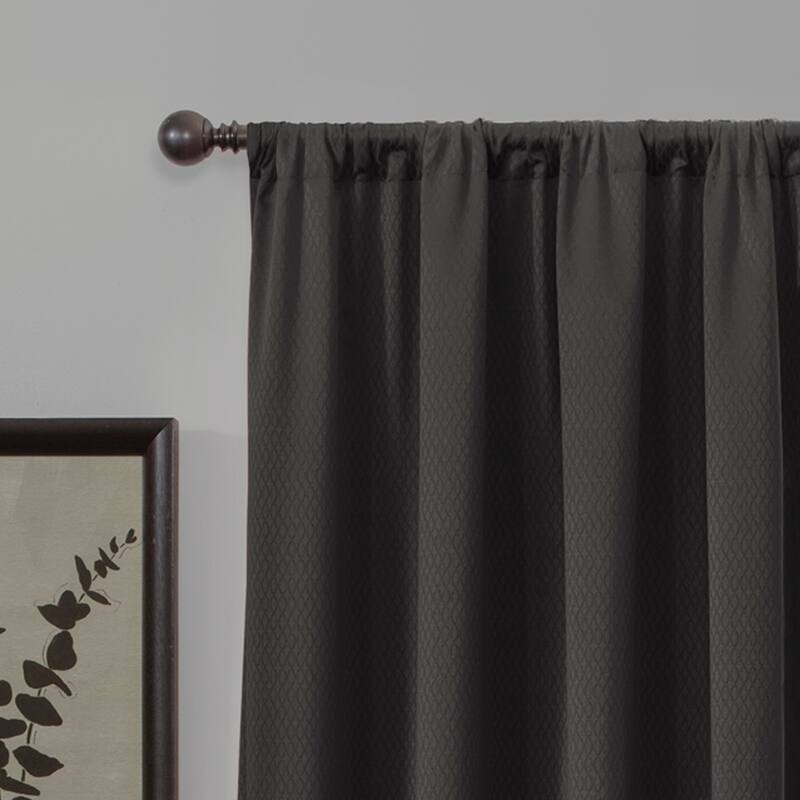 Maytex Smart Curtains Jamie 100 Percent Blackout Single Curtain Panel 50 x 84 - 50" w x 84" l - 50" w x 84" l