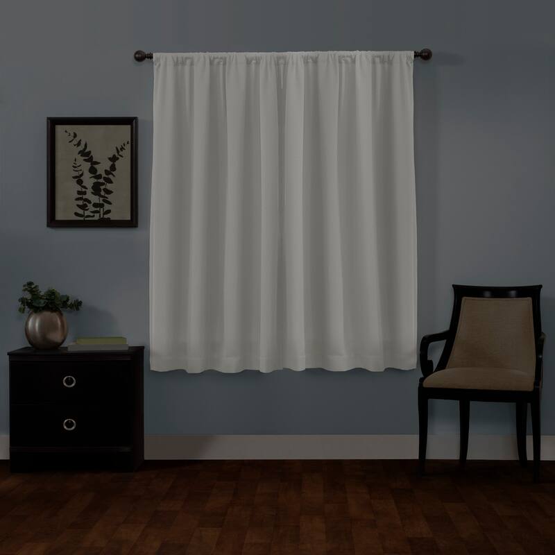 Maytex Smart Curtains Jamie 100 Percent Blackout Single Curtain Panel - 50" w x 63" l - 50" w x 63" l