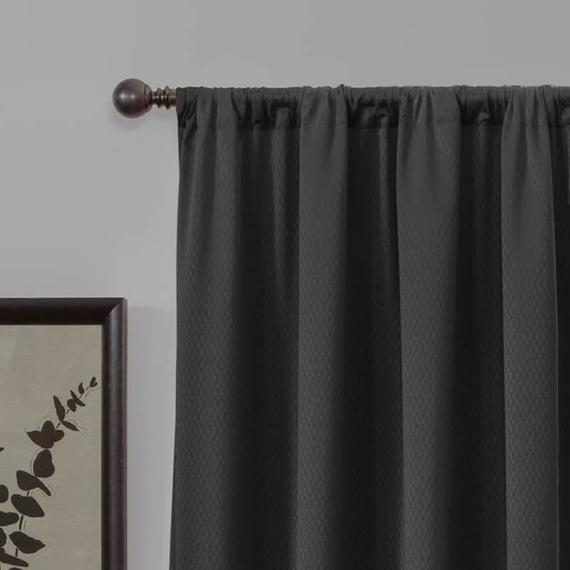 Maytex Smart Curtains Jamie 100 Percent Blackout Single Curtain Panel - 50" w x 63" l - 50" w x 63" l