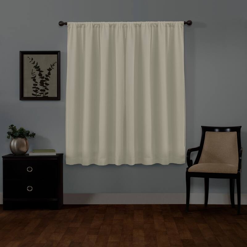 Maytex Smart Curtains Jamie 100 Percent Blackout Single Curtain Panel - 50" w x 63" l - 50" w x 63" l