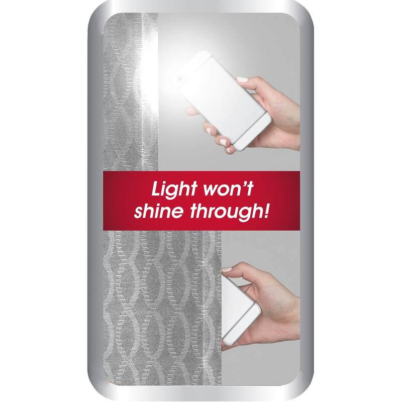 Maytex Smart Curtains Jamie 100 Percent Blackout Single Curtain Panel - 50" w x 63" l - 50" w x 63" l