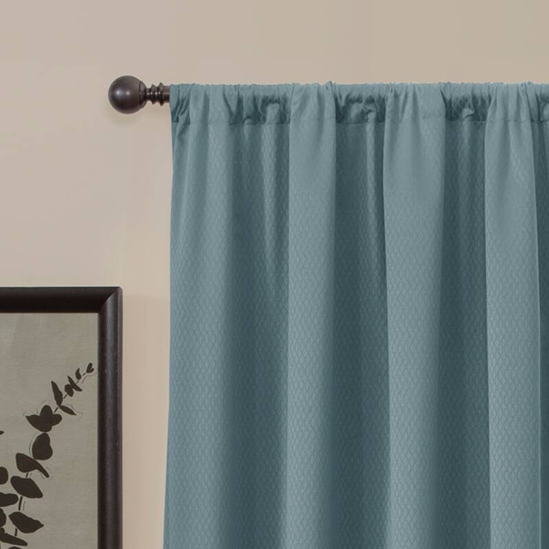 Maytex Smart Curtains Jamie 100 Percent Blackout Single Curtain Panel - 50" w x 63" l - 50" w x 63" l