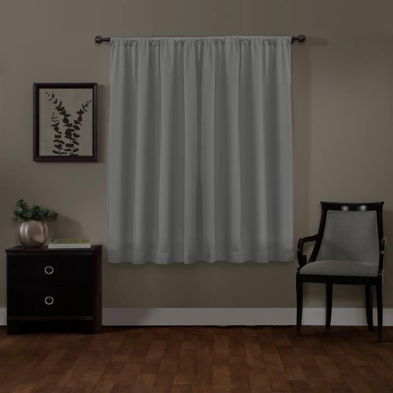 Maytex Smart Curtains Jamie 100 Percent Blackout Single Curtain Panel - 50" w x 63" l - 50" w x 63" l