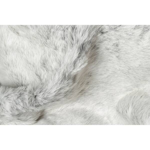 Shop Faux Cowhide Rug Throw 4 25x5 Grey 4 3 X 5 Overstock