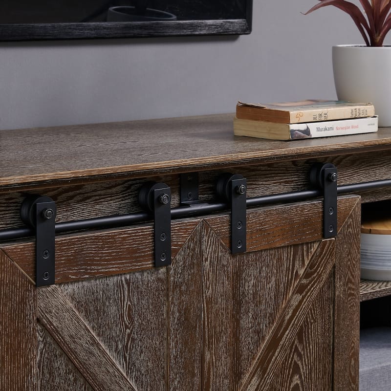 SEI Furniture Conway Barn Door Media TV Stand for TV's up to 50"