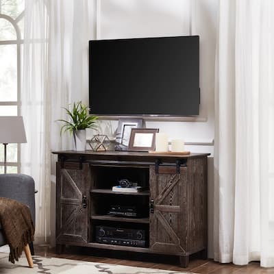 SEI Furniture Conway Barn Door Media TV Stand for TV's up to 50"