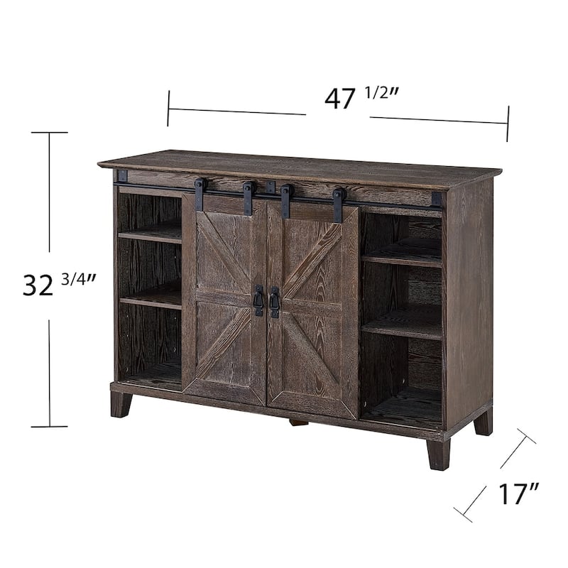 SEI Furniture Conway Barn Door Media TV Stand for TV's up to 50"