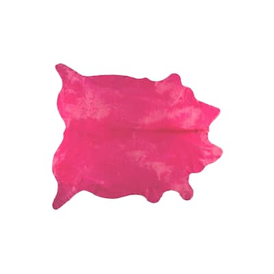 Geneva Cowhide Rug 6X7 - Soft Pink