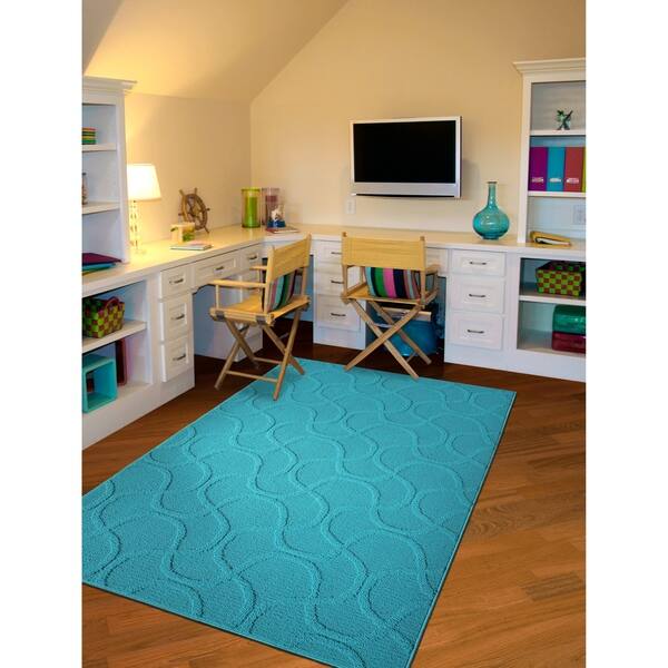 Shop Garland Rug Brentwood Drizzle Teal Indoor Rug Overstock 25692308