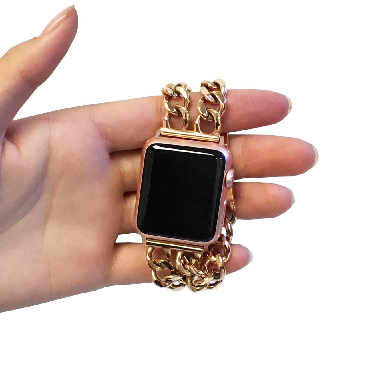 apple watch chain band rose gold
