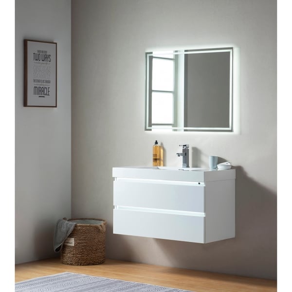 Shop Vanity Art 36-Inch Single Sink Wall Mounted Bathroom ...