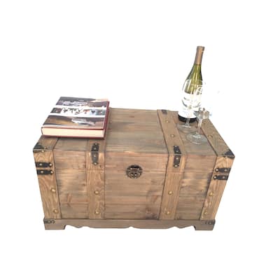 All Cedar Medium Wood Storage Trunk Wooden Treasure Chest