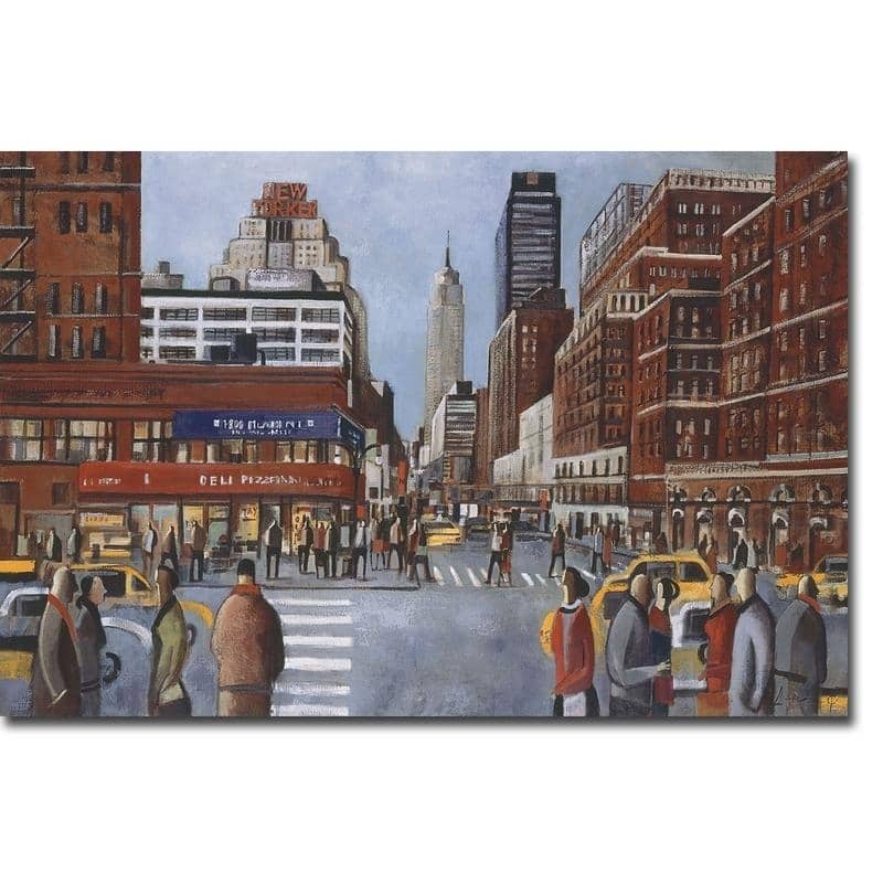 New York Avenue by Didier Lourenco Gallery Wrapped Canvas Giclee Art (24 in x 36 in, Ready to Hang)