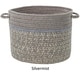preview thumbnail 4 of 11, Seaport Wool Blend Storage Basket silver mist - 10 x 10 x 8 inches