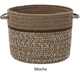 preview thumbnail 2 of 11, Seaport Wool Blend Storage Basket mocha - 10 x 10 x 8 inches