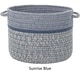 preview thumbnail 12 of 11, Seaport Wool Blend Storage Basket sunrise blue - 10 x 10 x 8 inches