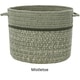 preview thumbnail 8 of 11, Seaport Wool Blend Storage Basket mistletoe - 10 x 10 x 8 inches