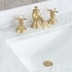 preview thumbnail 2 of 2, True Satin Brass Waterfall with Flat Cross Handle Lavatory Faucet