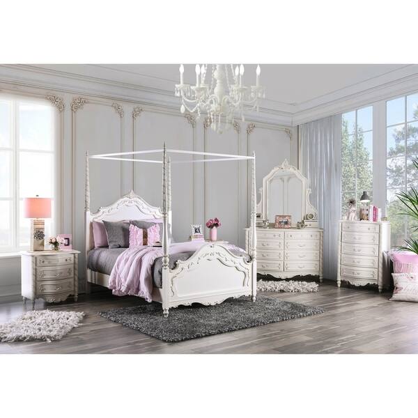 Shop Furniture Of America Leca Traditional White Twin