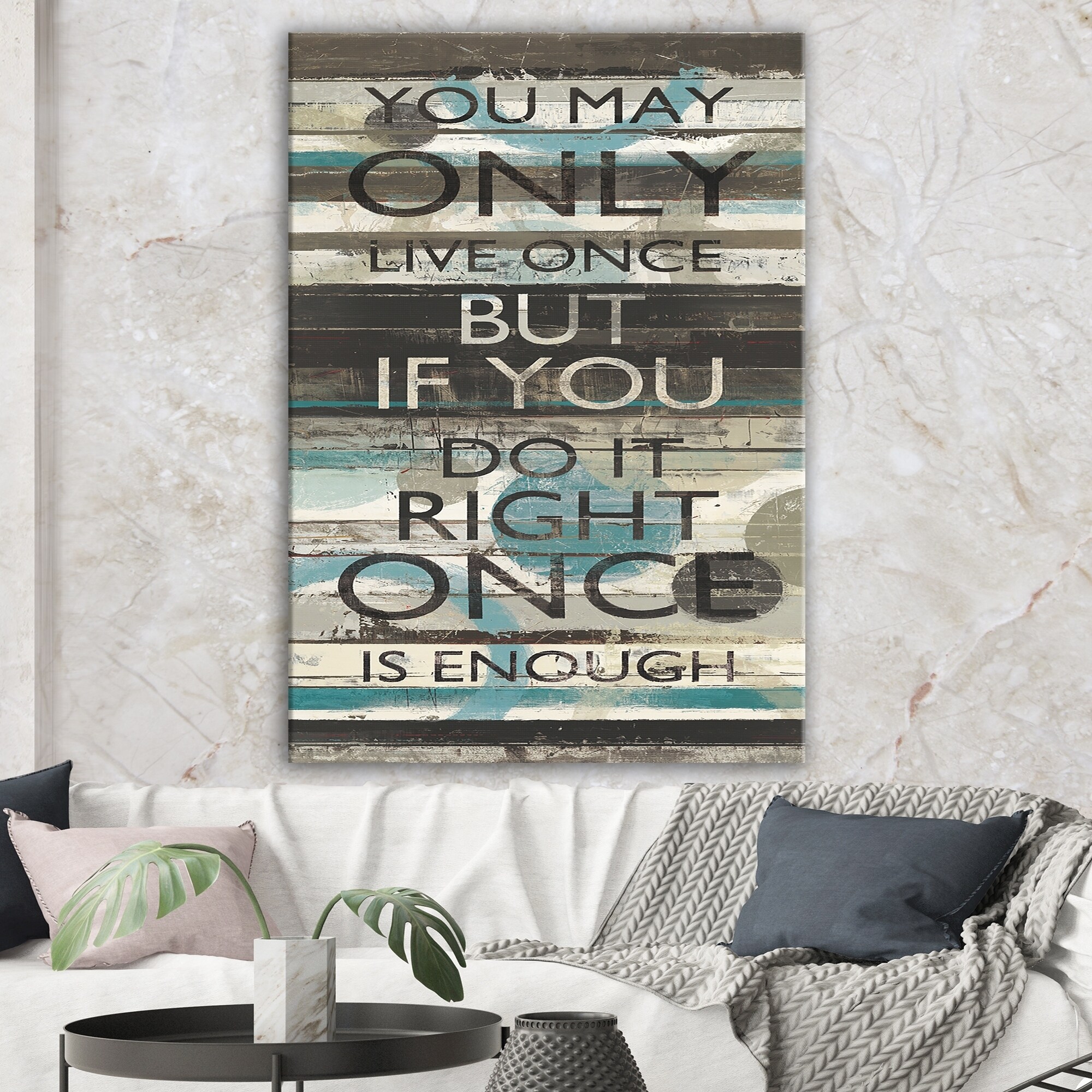 Shop Designart Blue Zephyr Quote I Cottage Inspirational Canvas