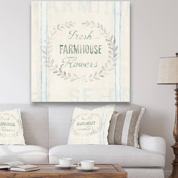 Shop Designart 'Farmhouse Florals VIII' Farmhouse Premium