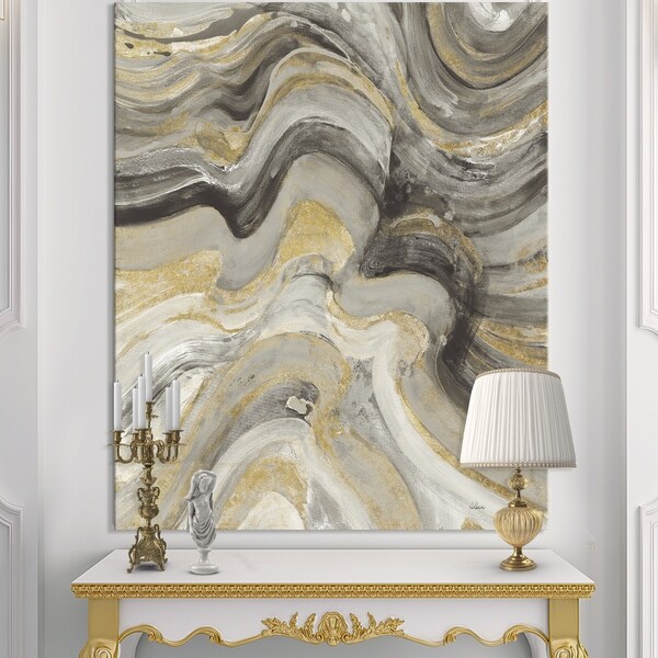 Designart 'Glam Gold Canion' Modern & Transitional Canvas Art - Multi-color