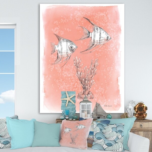 Shop Designart 'Coastal Sea Life III fish sketches' Nautical & Coastal