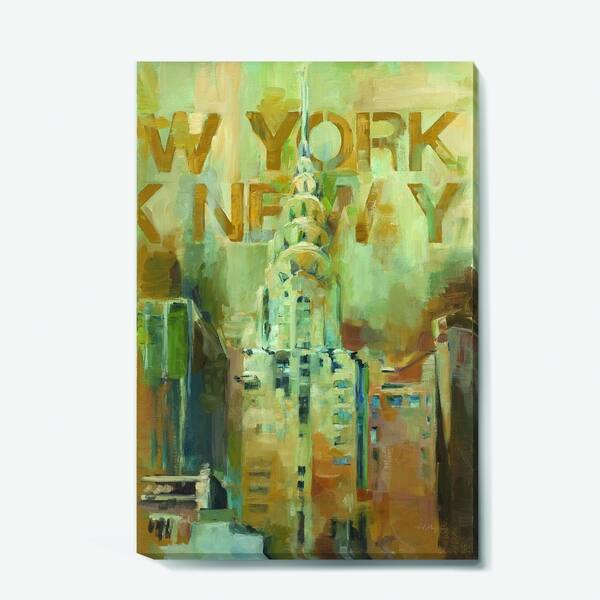 Shop Designart Gold Vintage Empire State Building Ii Vintage