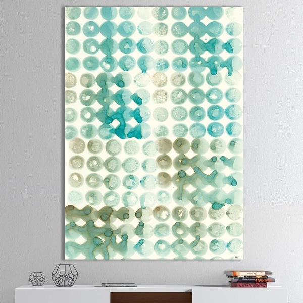 Shop Designart 'Turquoise Watercolor geometrical V' Modern ...