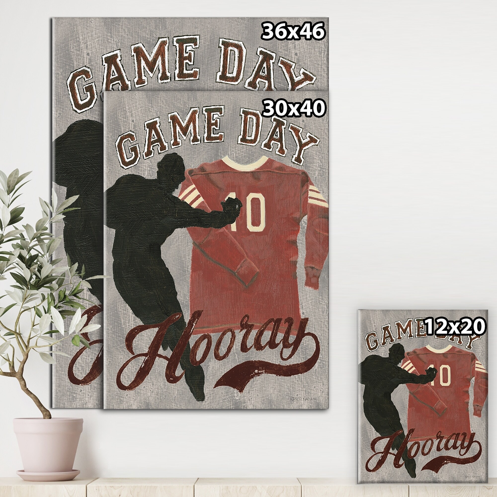 Shop Designart Football Game Day Iv Vintage Sport Premium Canvas