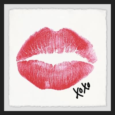 'XOXO III' Framed Painting Print - Multi-Color