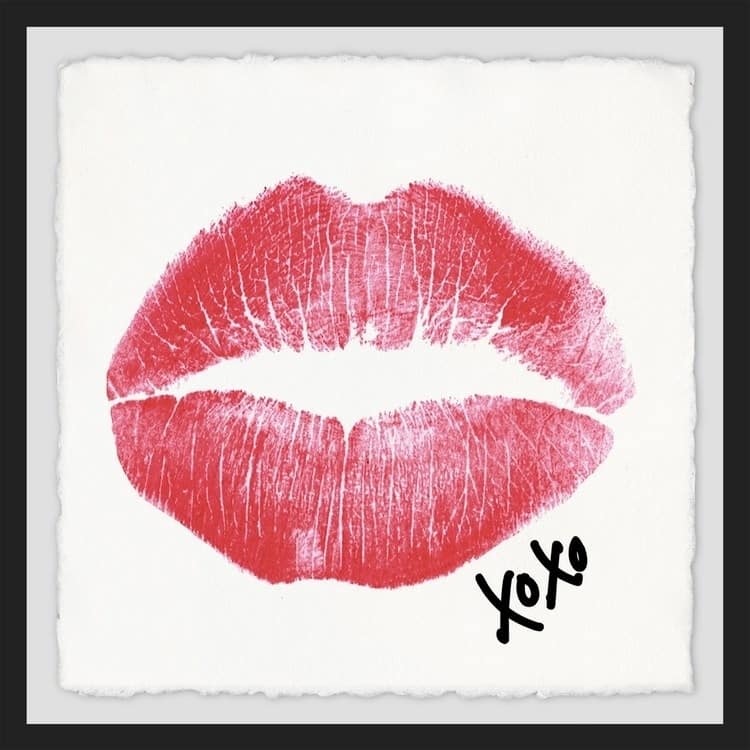 'XOXO III' Framed Painting Print - Multi-Color