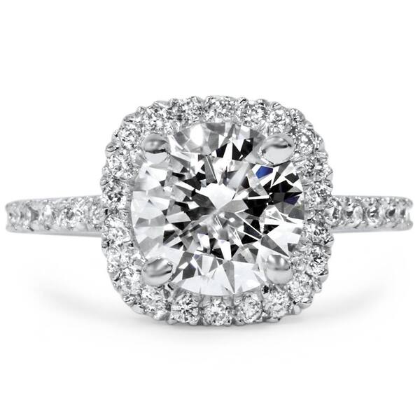 Shop Pompeii3 14k White Gold 1 3 4 Ct Tdw Round Diamond Cushion
