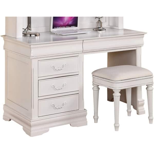Shop Three Drawer Computer Desk With Raised Bead Detail Finials