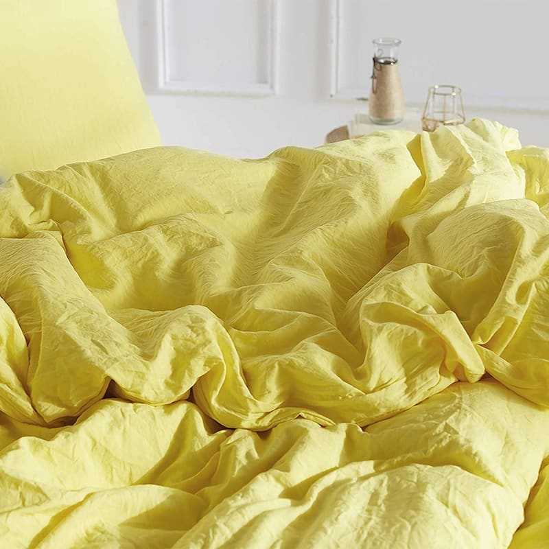 Natural Loft Oversized Comforter Set - Limelight Yellow