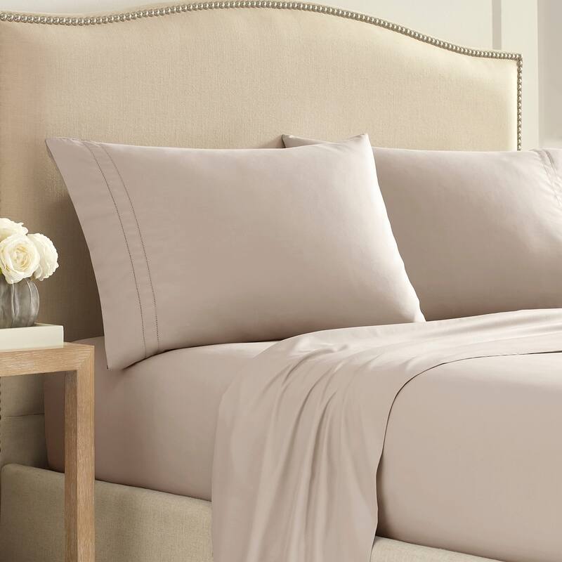 Porch & Den Eldora Ultra-Soft Microbrushed Hemstitched Bed Sheet Set