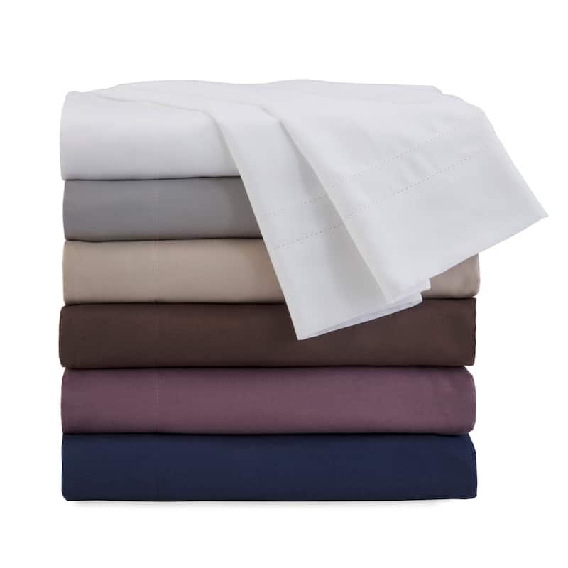Martex Luxury 2000 Series Ultra-Soft Microbrushed Hemstitched Pillowcase Pair