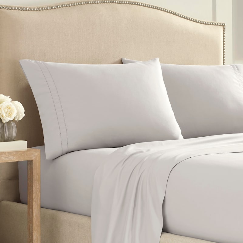 Martex Luxury 2000 Series Ultra-Soft Microbrushed Hemstitched Pillowcase Pair