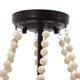 preview thumbnail 6 of 4, Jasper 3 Light Metal and Wood Bead Semi Flush Mount