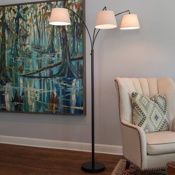 Shop Ashbury 3 Arm Shaded Floor Lamp Overstock 25715626