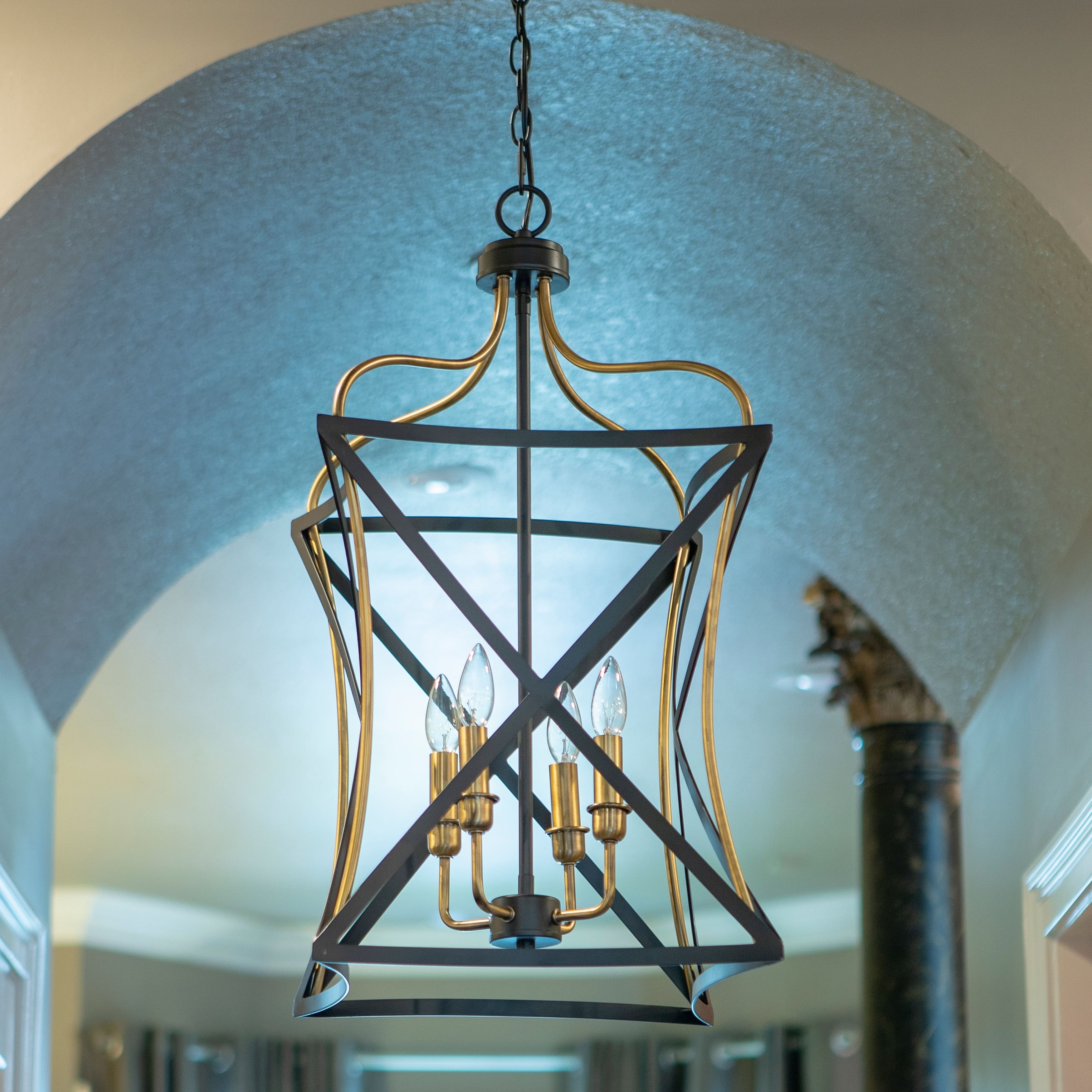 Bowery 4 Light Foyer Pendant - Chandeliers For Bedrooms by Overstock.com