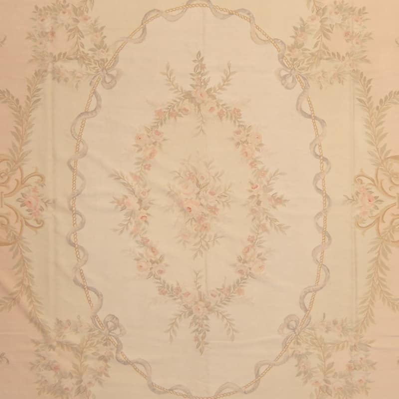 Handmade One-of-a-Kind Sino Aubusson Flatweave Wool Rug - 9'7 x 13'6