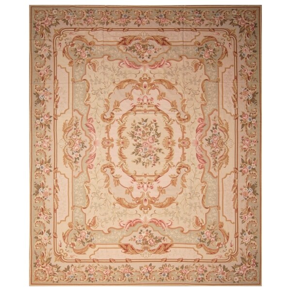 Handmade Sino Aubusson Flatweave Wool Rug - 12' x 15'