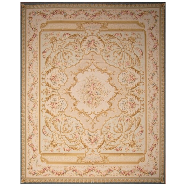 Handmade Sino Aubusson Flatweave Wool Rug - 12' x 15'