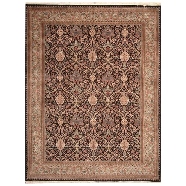 Handmade One Of A Kind William Morris Wool Rug India 11 William Morris Wool Rug