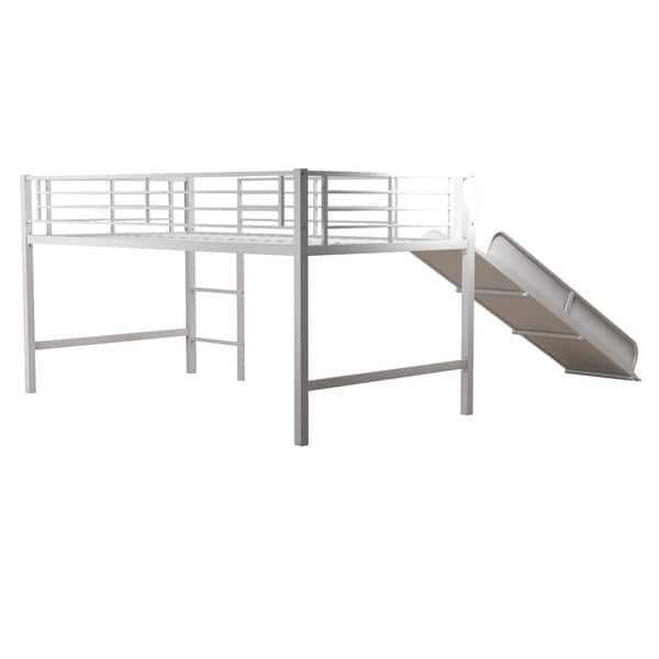 Shop Dhp Junior Themed Twin Loft Bed With Slide And Curtain Set
