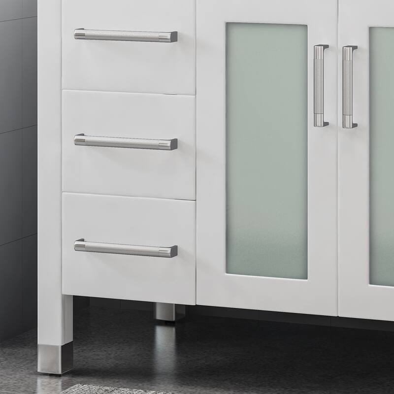 Holdame Contemporary 48" Wood Single Sink Bathroom Vanity with Carrera Marble Top by Christopher Knight Home