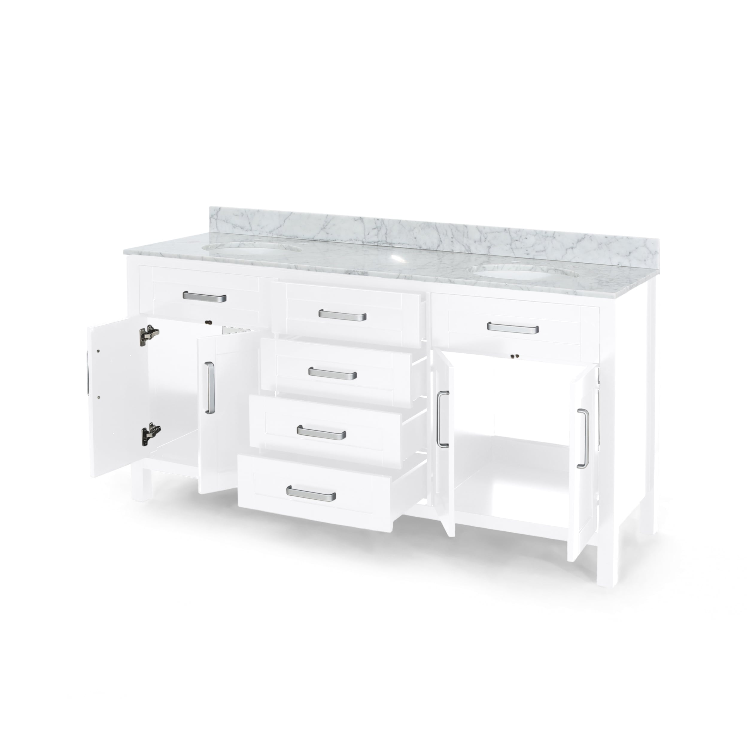 Greeley Contemporary 48 Wood Single Sink Bathroom Vanity with Carrera  Marble Top by Christopher Knight Home - On Sale - Bed Bath & Beyond -  25716175