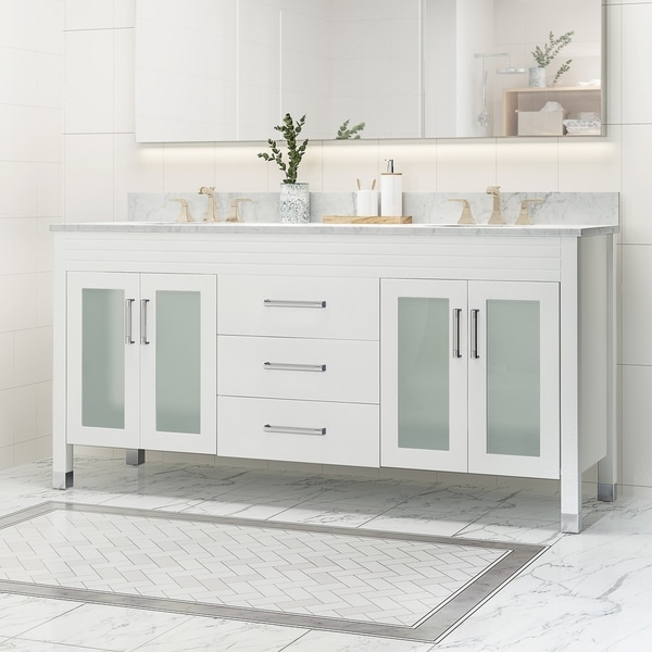 Shop Holdame Contemporary 72 Wood Double Sink Bathroom