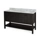 preview thumbnail 9 of 19, Jamison Contemporary 60" Wood Double Sink Bathroom Vanity with Carrera Marble Top by Christopher Knight Home